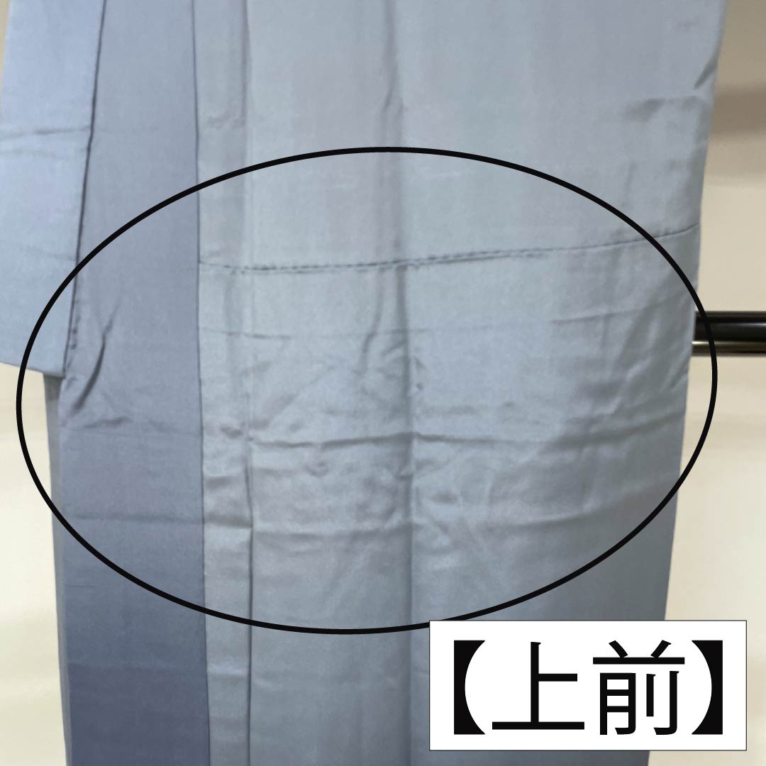 Men's Nagajuban (long under-kimono), pure silk, S-rank, length 147cm, sleeve length 65.5cm, blue-gray with tiger print, lined, blue-based, 1140000692417