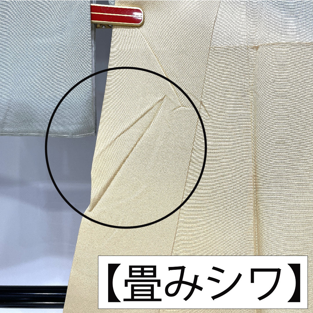 訪問着 正絹 袷 身丈165.5cm 裄丈66.5cm 東京白茶色（とうきょうしらちゃいろ） 青磁色（せいじいろ） 京友禅 草花模様 Sランク グラデーション系 1112005722599