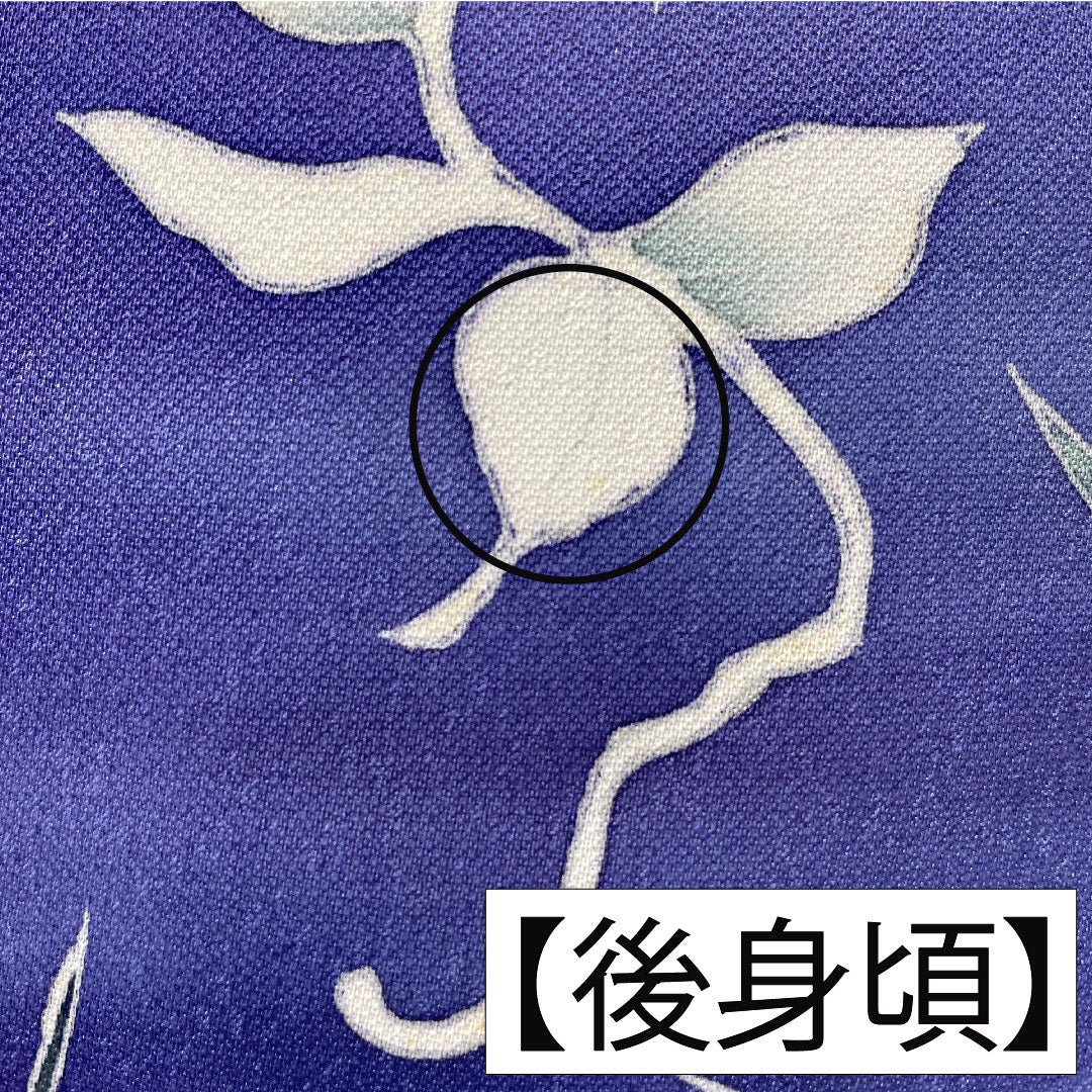 訪問着 正絹 袷 身丈160cm 裄丈62.5cm 菫色（すみれいろ） 京友禅 草花模様 Aランク 紫系 1112005323420