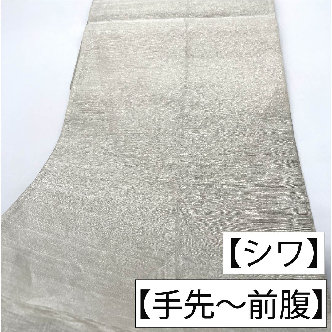 袋帯 正絹 Aランク 夏帯 抽象模様 帯丈438cm ポイント柄 セミフォーマル 銀系 1123018303322