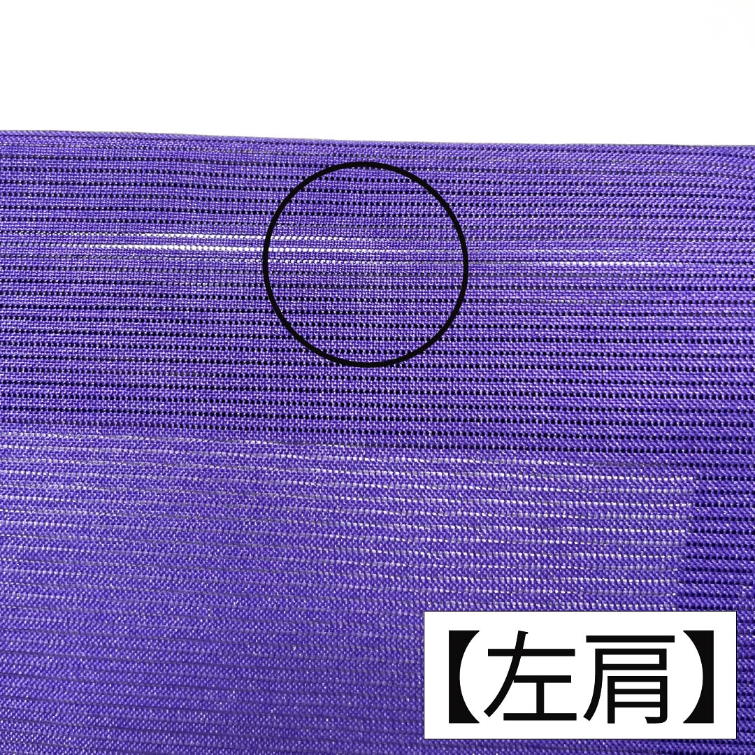 夏物 ポリエステル 色無地 Sランク 身丈155cm 裄丈62.5cm 江戸紫色（えどむらさきいろ） 洗える着物 素無地 絽 紫系 1132005742320