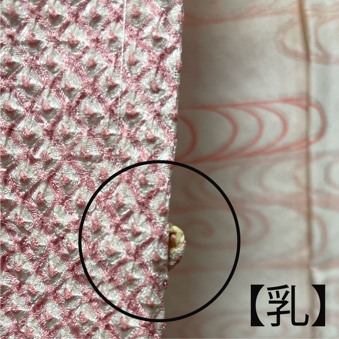 羽織 正絹 身丈80.5cm 裄丈64cm  桃色 総絞り 辻ヶ花 Aランク 袷 ピンク系 1117000703913
