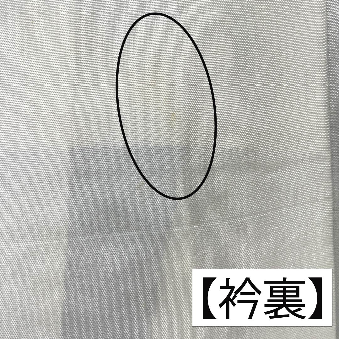 紬 正絹 身丈153cm 裄丈62cm 薄鈍色（うすにびいろ） 花織 Aランク 袷 青系 1116003893217