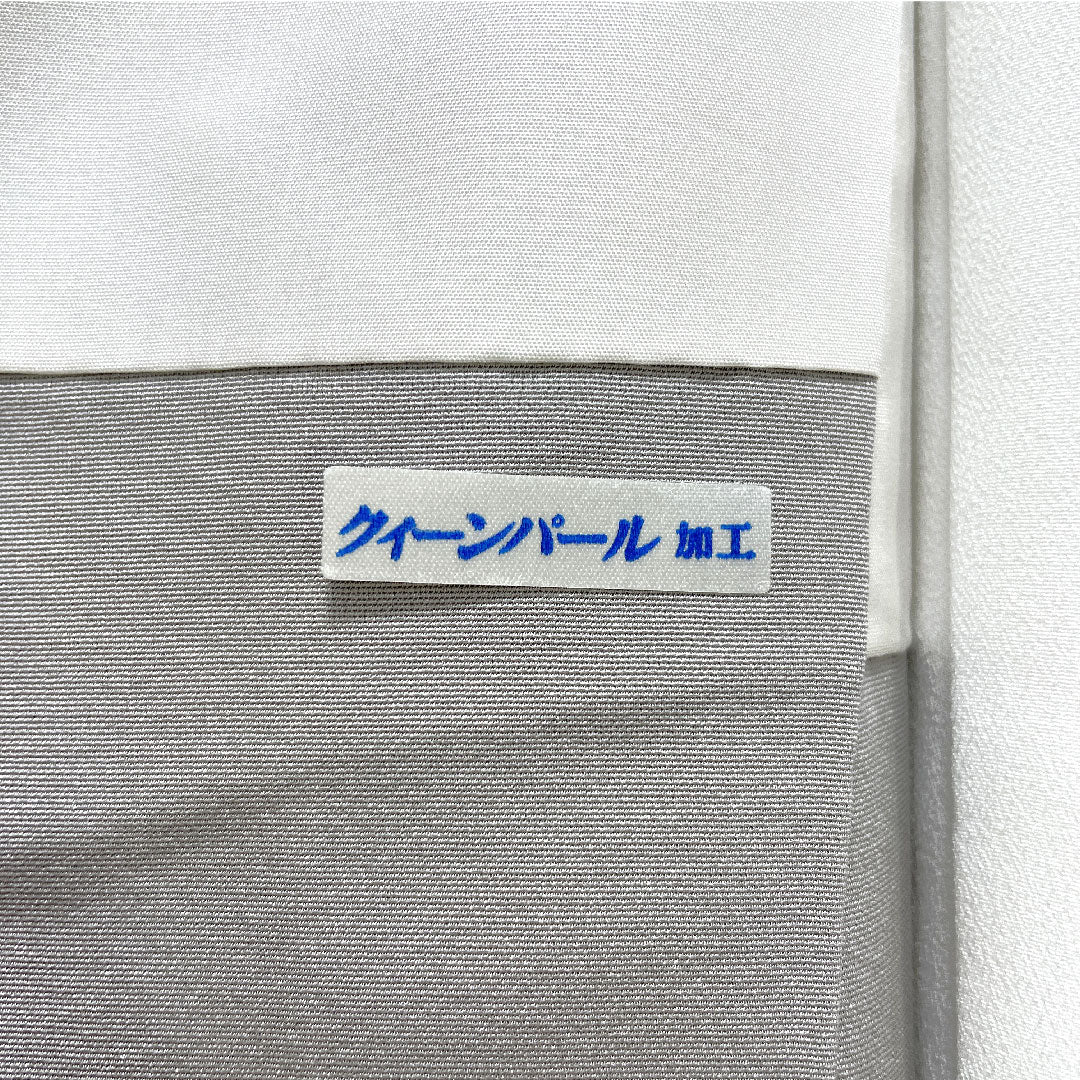 色留袖 正絹 身丈161cm 裄丈63cm 袷 薄鼠色（うすねずいろ） 京友禅 波 帆掛け船 一つ紋 五三桐 クイーンパール加工 Aランク グレー系 1111001433422
