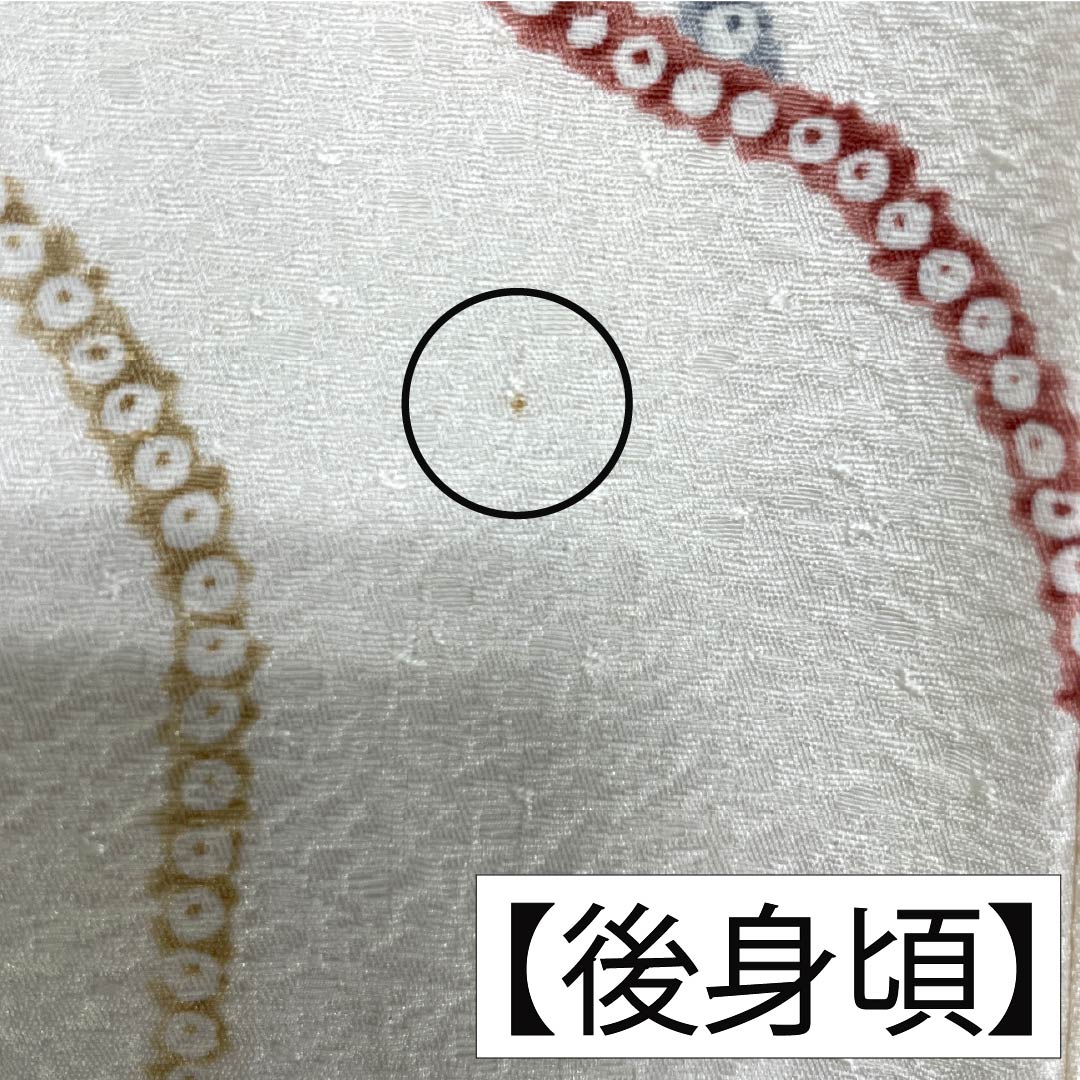 小紋 正絹 身丈158cm 裄丈63.5cm 袷 乳白色（にゅうはくしょく） 割付け 古典柄 Aランク 白系 1115005233311