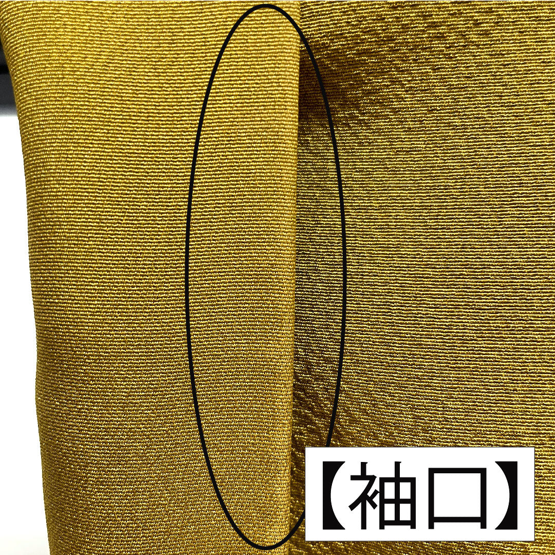 訪問着 正絹 袷 身丈156cm 裄丈66.5cm 木蘭色（もくらんじき） 桜 源氏香 パールトーン加工 Aランク 黄系 1112005433323