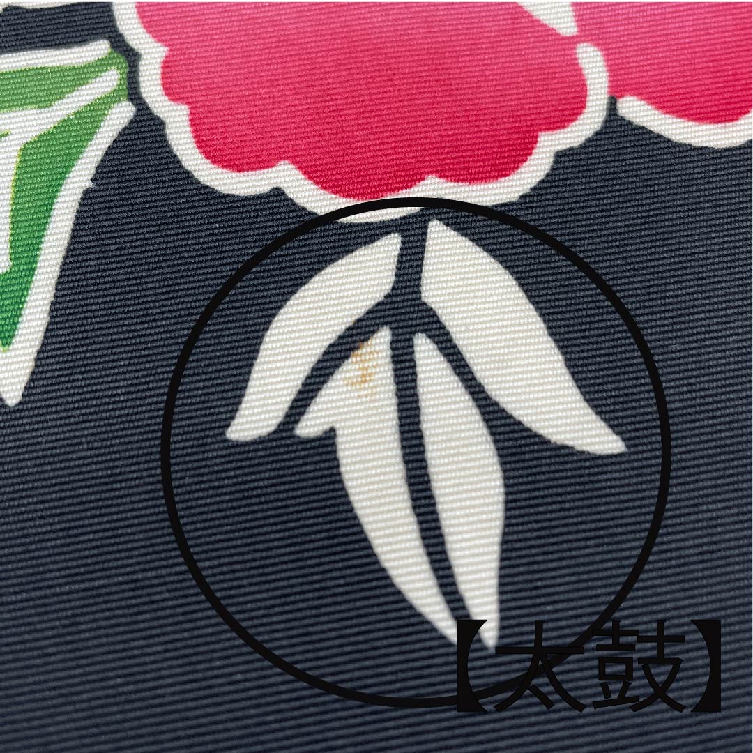 名古屋帯 黒色 型染 草花模様 帯丈370cm 正絹 優品  全通 カジュアル 黒系 1124004323310  名古屋仕立て