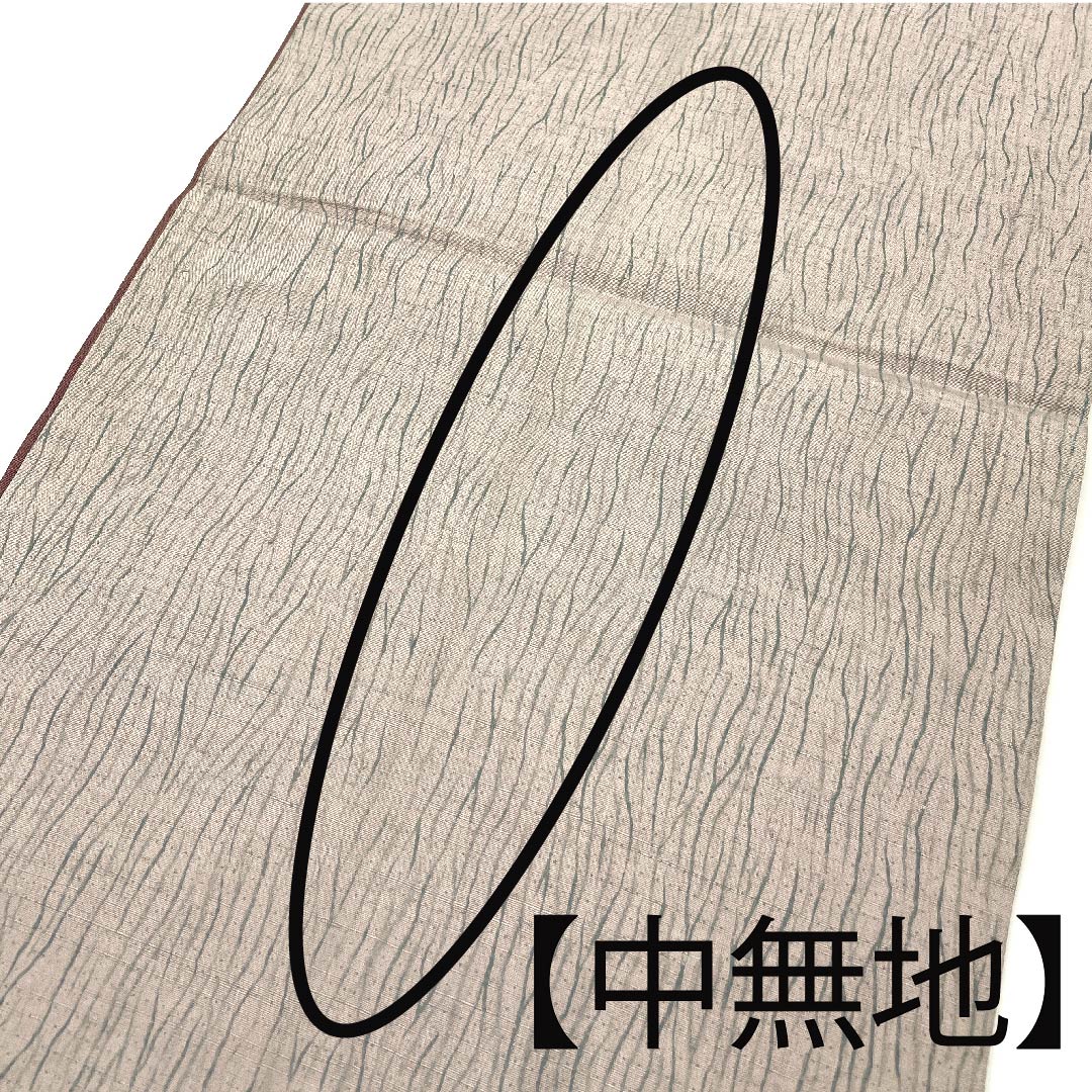 袋帯 薄梅鼠色（うすうめねずいろ） 絞り 花更紗 帯丈436cm 正絹 Aランク ポイント柄 カジュアル ピンク系 1123002933313