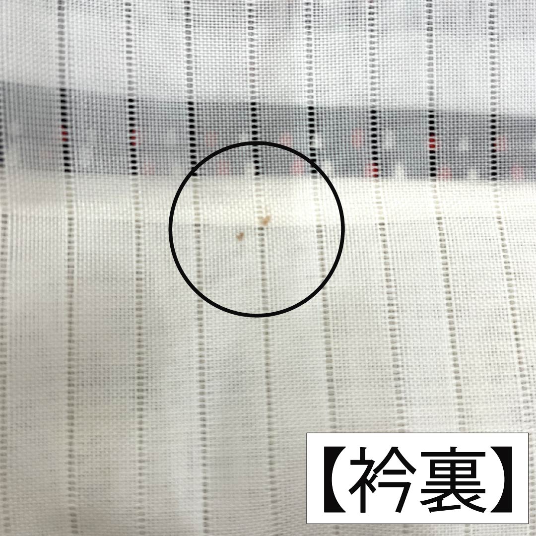 夏物 ポリエステル 小紋 身丈157cm 裄丈63.5cm ドット柄 洗える着物 絽 Aランク 黒系 1132002223310