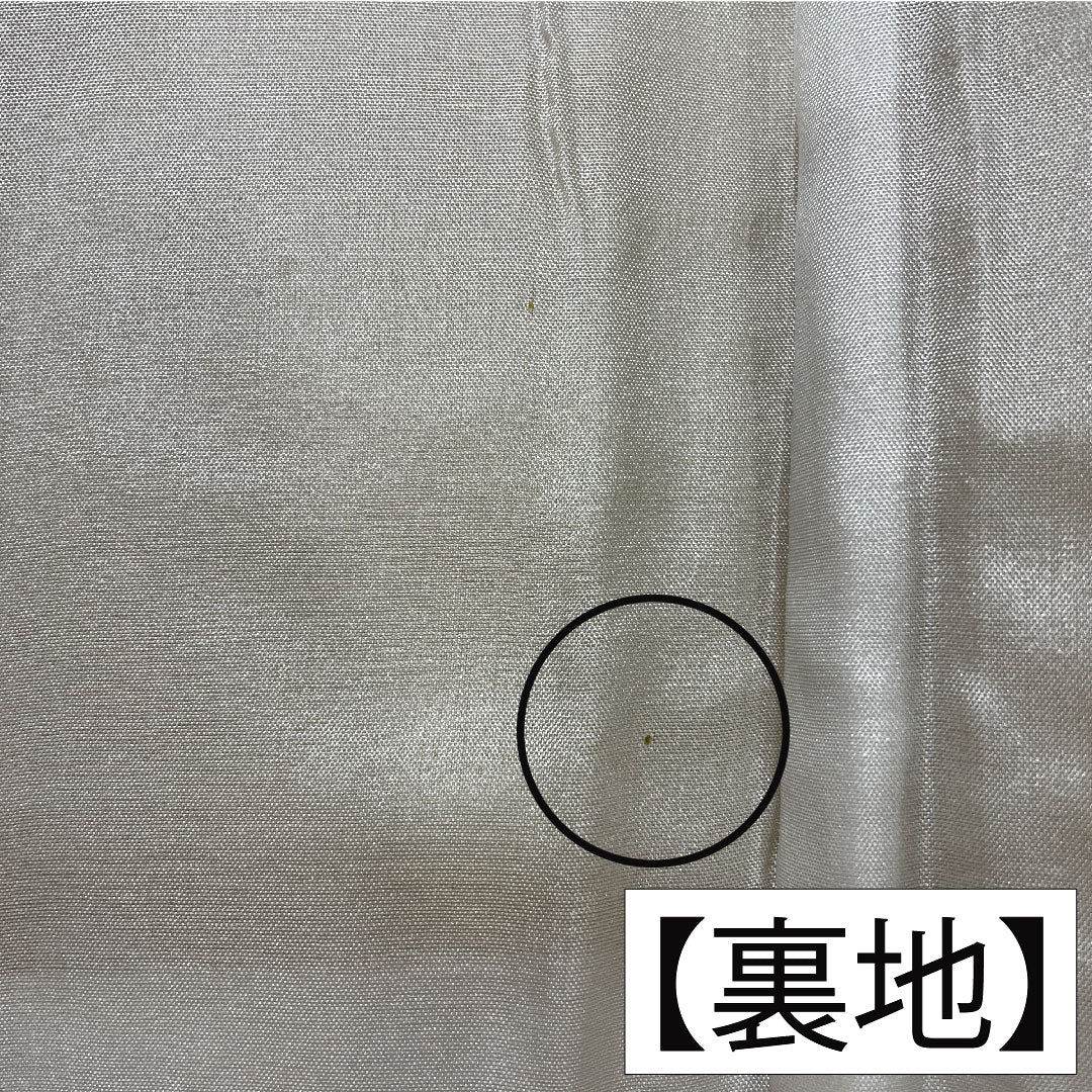 色無地 正絹 身丈168cm 裄丈65.5cm 藤黄色（とうおういろ） 唐草模様 袷 Aランク 黄系 1114001673523