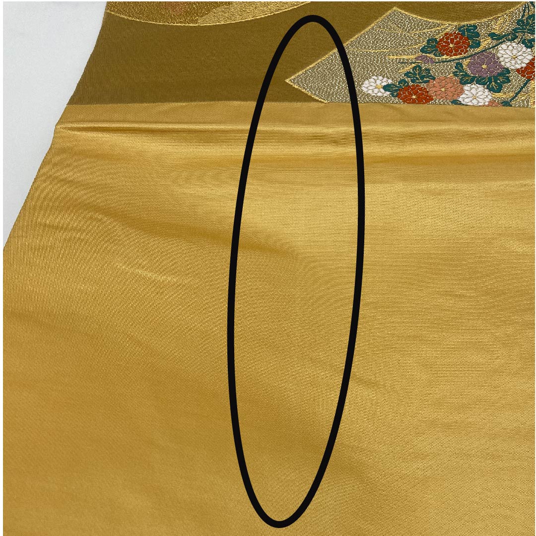 袋帯 麦藁色（むぎわらいろ） 本金摺箔二重織 留袖用 鴛鴦 帯丈432cm 正絹 Aランク 六通 フォーマル 金系 1123004753321