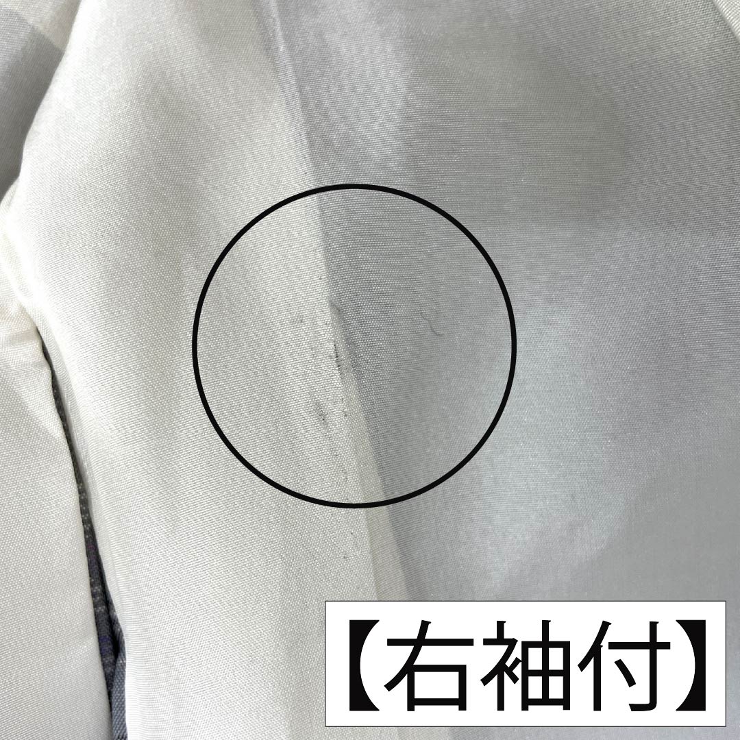 Genuine Oshima Tsumugi Silk, Grade A, Length 156cm, Sleeve Length 63cm, Gray, Mud-dyed, Horizontal Double Kasuri Pattern, Lined, Gray, Product Number: 1116004663322