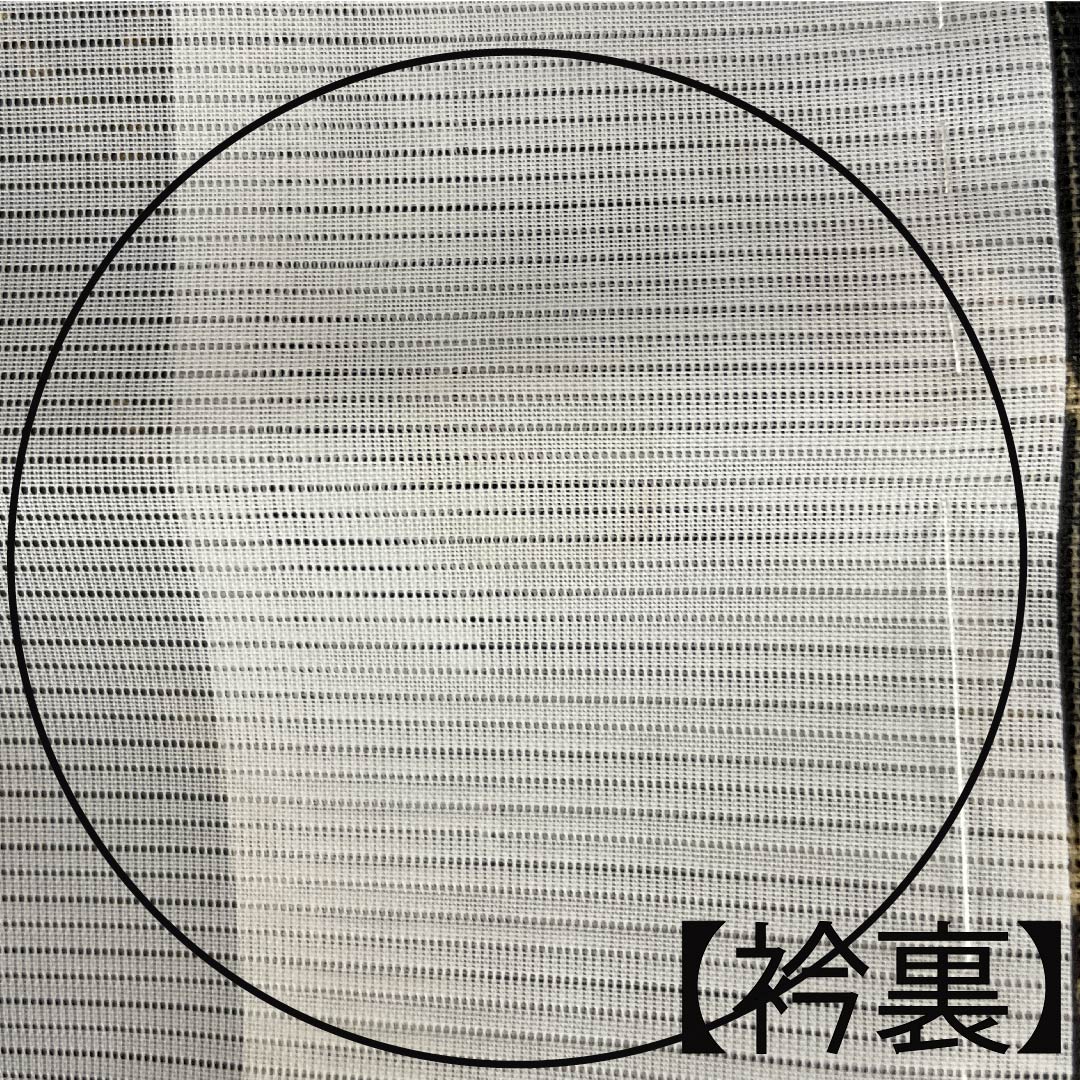 夏物 ポリエステル 小紋 身丈162cm 裄丈66cm 黒色 笹 しつけ付き 未使用品 絽 Aランク 黒系 1132000233410