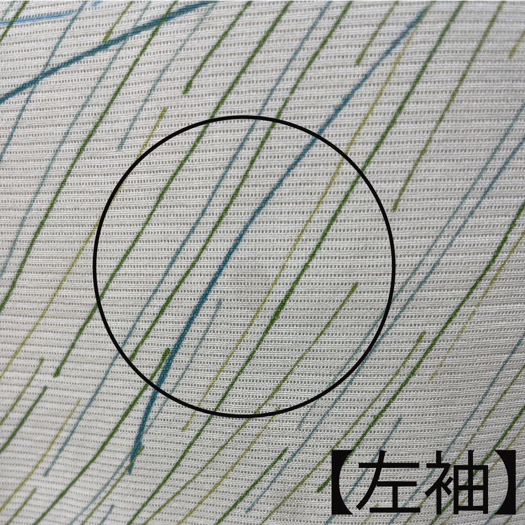 夏物 正絹 小紋 身丈158.5cm 裄丈62.5cm 乳白色（にゅうはくしょく） 抽象模様   絽 Aランク クリーム系 1132000753315