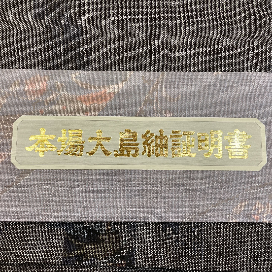 大島紬 身丈156cm 裄丈65cm 9マルキ 正絹 Sランク 袷 茶系 1116000492314