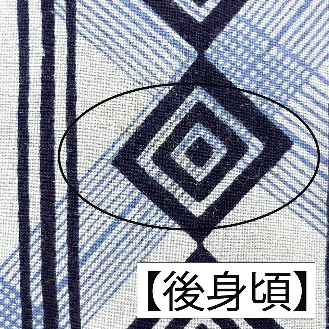 Men's Cotton Yukata, Length 139cm, Sleeve Length 72.5cm, Rank A, Single-Layer, Gray with Tin-Colored Kumadori (Shaded Pattern) and a Three-Measure Check Pattern, Product Number 1118005903122