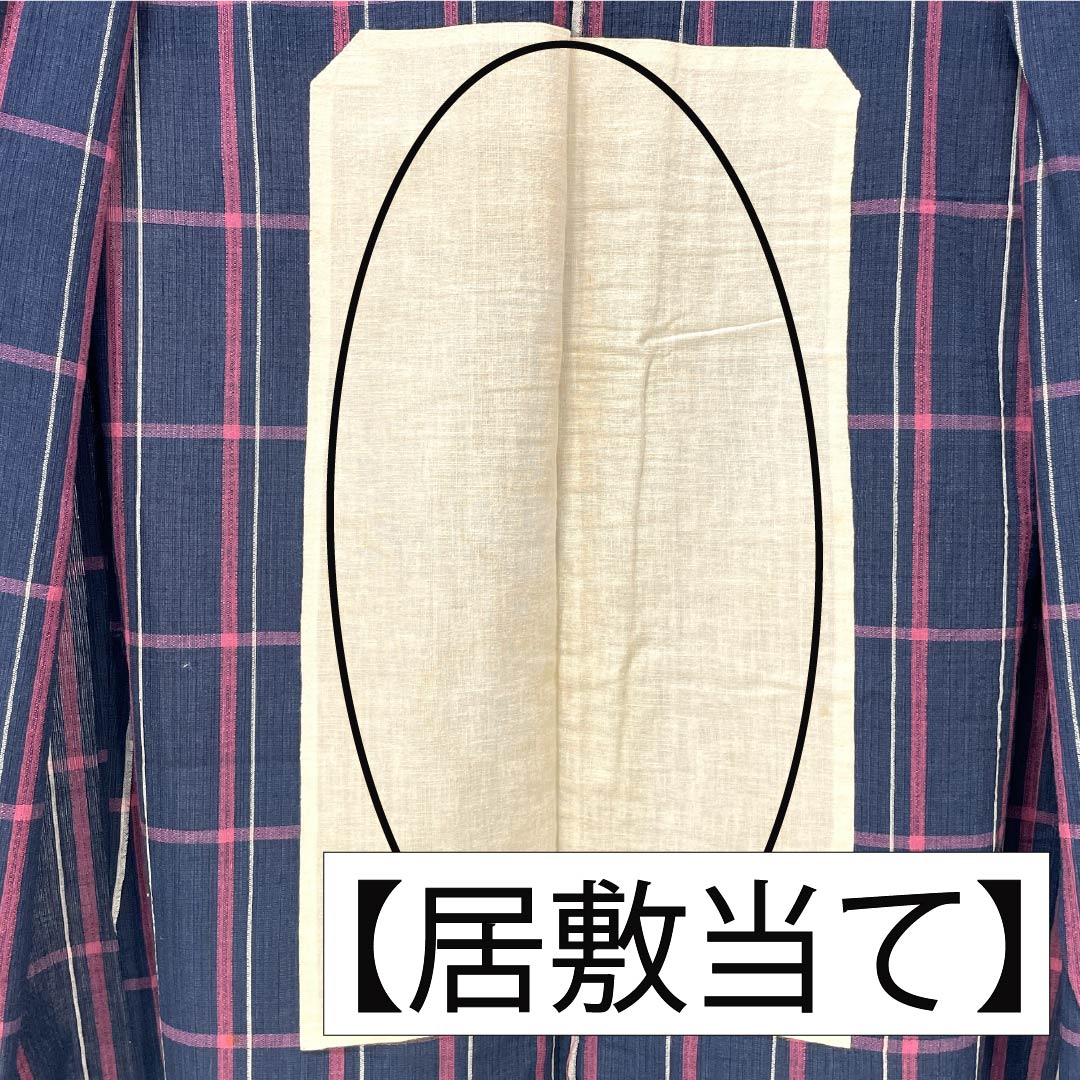 浴衣 木綿 身丈154cm 裄丈65cm Bランク 単衣 紺系 印度藍色（いんどあいいろ） しじら織 格子 1118005624218
