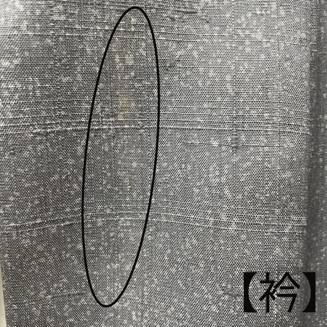 訪問着 袷 身丈160cm 裄丈68cm 鉛色 紬地 抽象模様 正絹 Aランク グレー系 1112002343422