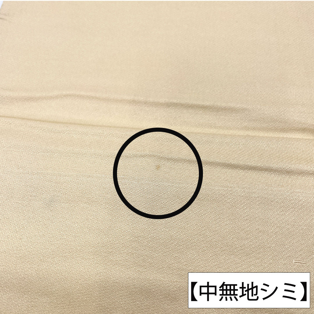 袋帯 正絹 Aランク 西陣織 扇面 花模様 留袖用  帯丈430cm 六通 フォーマル 金系 1123016493321