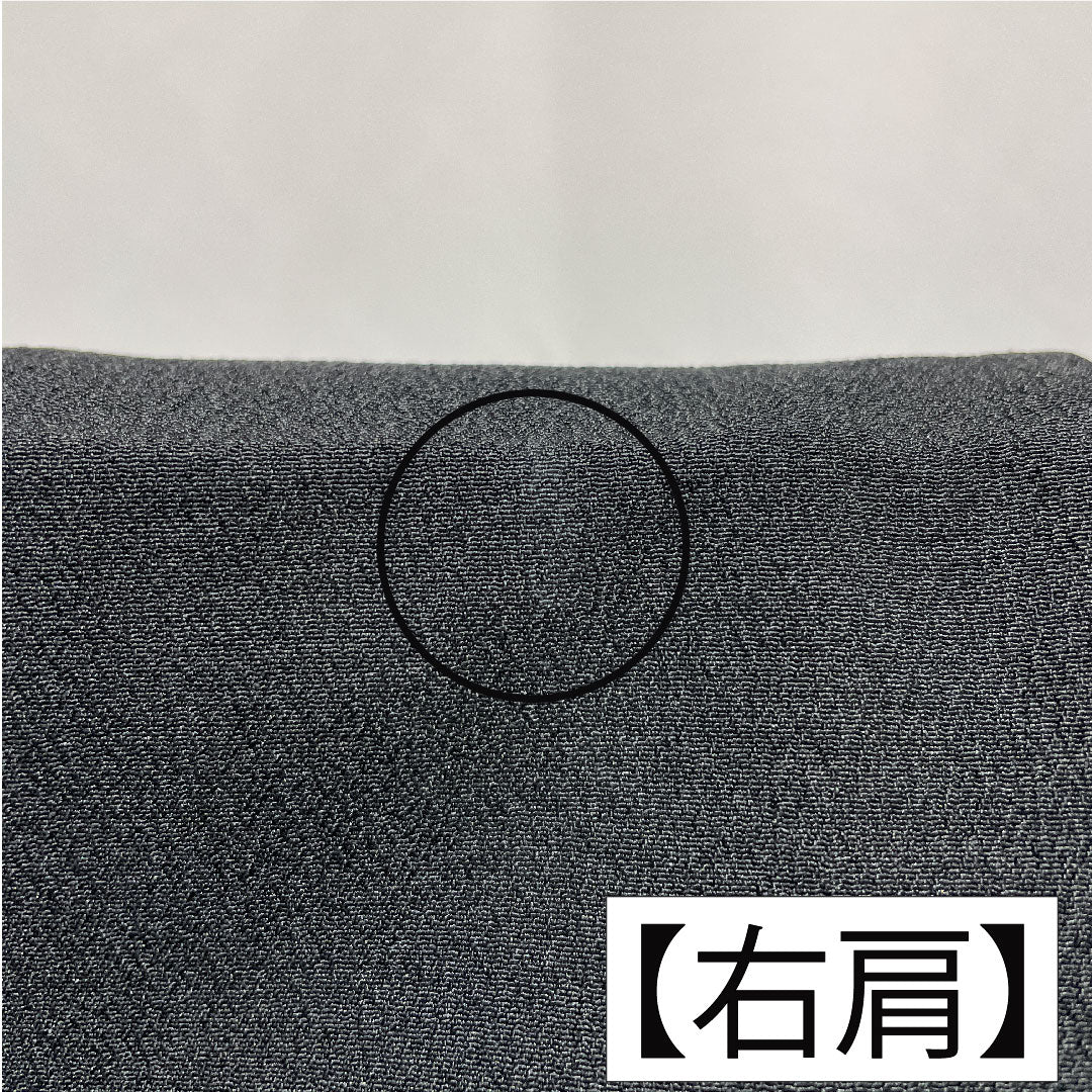 訪問着 ポリエステル 胴抜き 身丈160cm 裄丈64.5cm 洗える着物 梅 重ね衿付き Aランク 黒系 1112005653410