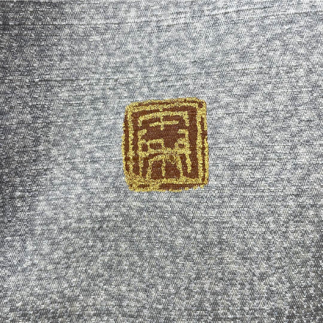 小紋 正絹 身丈153cm 裄丈62.5cm 袷 銀色（ぎんいろ） 天目染 しつけ糸付き Aランク グレー系 1115005353222