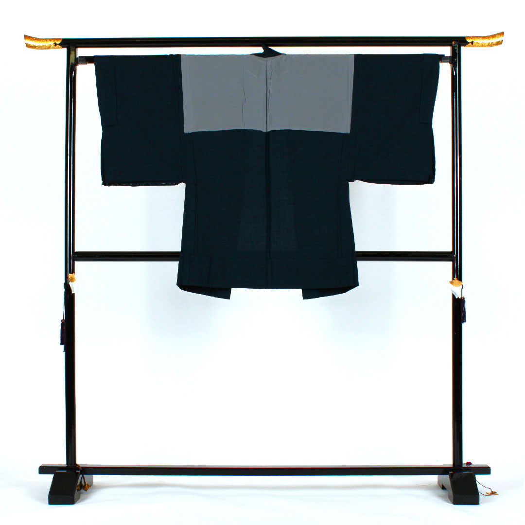 男物 身丈90cm 裄丈67.5cm ウール 羽織 ウール Sランク 袷 紺系 1119000262218