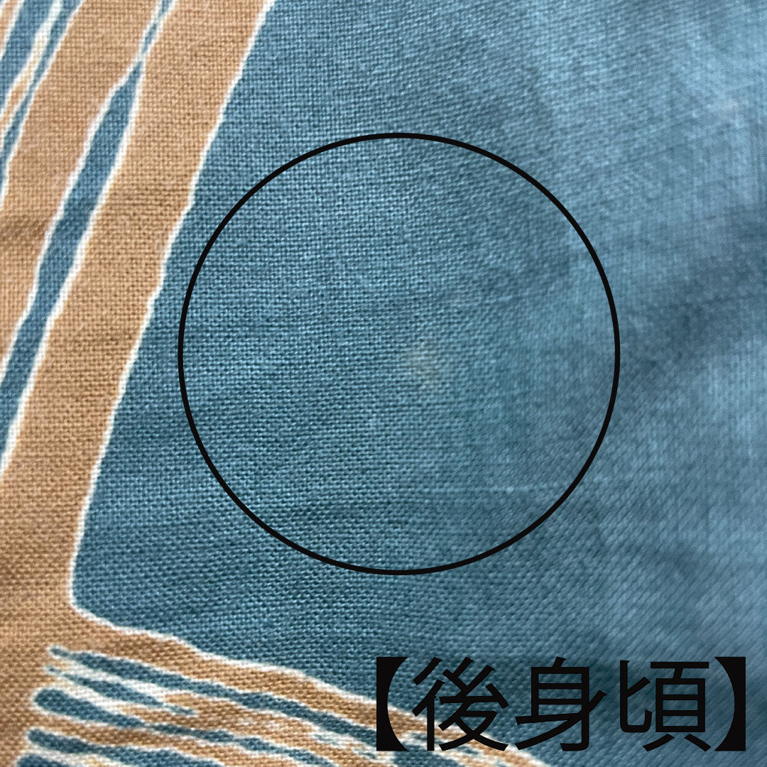 浴衣 萌葱色 幾何学模様 木綿 Aランク 単衣 身丈162cm 裄丈64.5cm 緑系 1118003963419