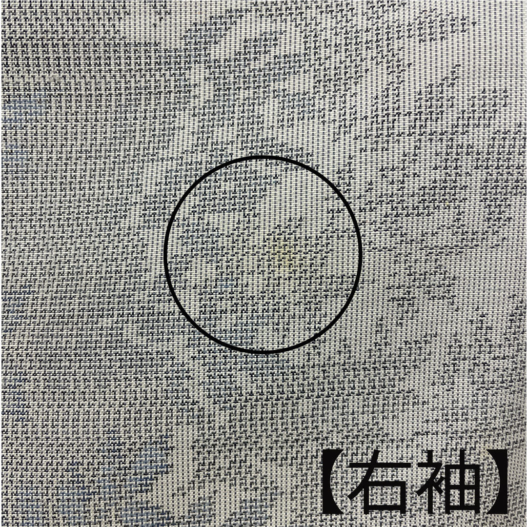 大島紬 身丈160cm 裄丈66cm 草花模様 正絹 Bランク 袷 グレー系 1116001484422