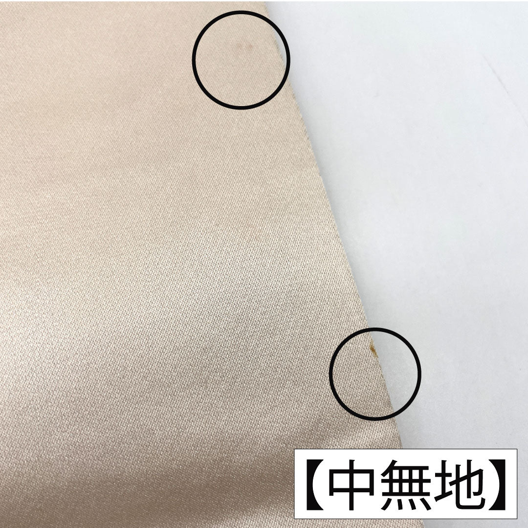 袋帯 ポリエステル Aランク 白茶色（しらちゃいろ） 梅 帯丈426cm 六通 フォーマル ピンク系 1123016053313