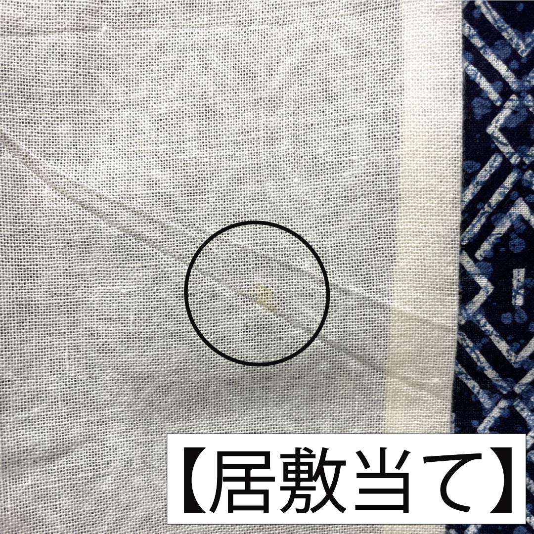 メンズ浴衣 木綿 Aランク 身丈157.5cm 裄丈72cm 幾何学模様 居敷当て付き 単衣 紺系 1138001133518