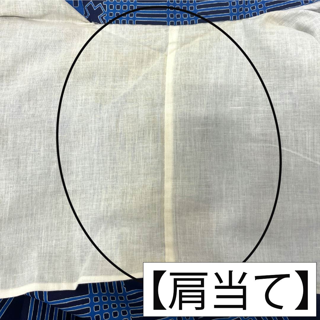 メンズ浴衣 木綿 Aランク 身丈145.5cm 裄丈71cm 濃紺色（のうこんいろ） 格子 身上げあり 単衣 紺系 1138000643418