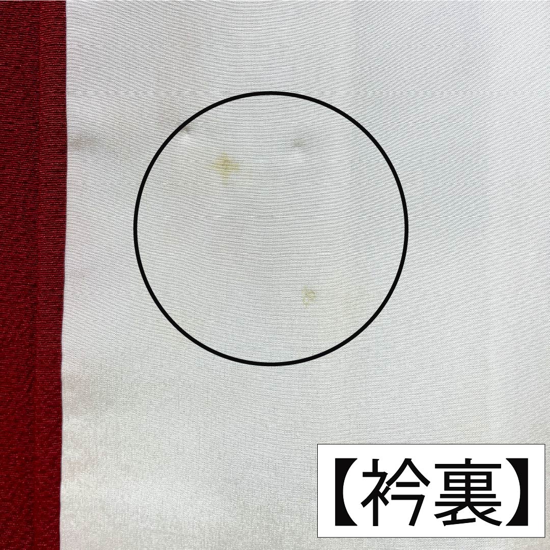 付下げ＊袷着物 遠山模様 分銅つなぎに吉祥地紋 背紋有 赤茶色 正絹12SC10 更紗模様の正絹小紋（袷）／しつけ糸付きの未使用品 | SELECT KIMONO