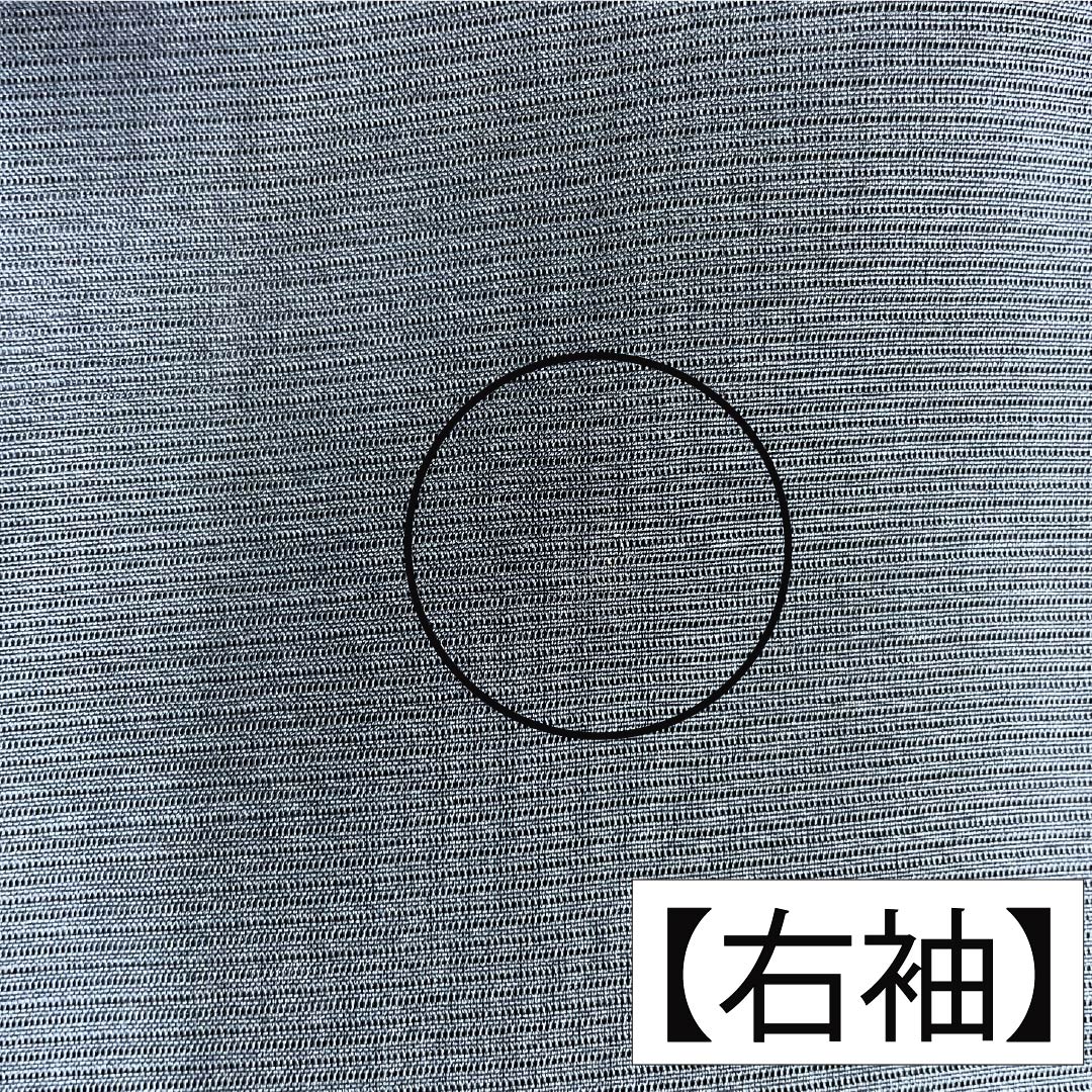 夏物 正絹 色無地 Aランク 身丈154cm 裄丈65cm 濃紺色（のうこんいろ） 素無地 一つ紋 丸に右二ツ巴 絽 紺系 1132004833218