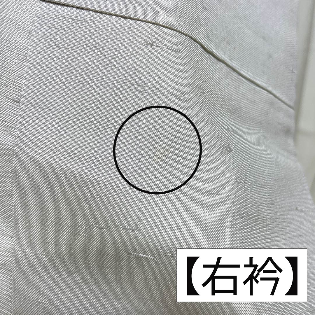 訪問着 正絹 Bランク 袷 身丈161.5cm 裄丈63.5cm 灰白色（かいはくしょく） 牛首紬 抽象模様 純一郎 作家物 しつけ糸付き グレー系 1112006994422