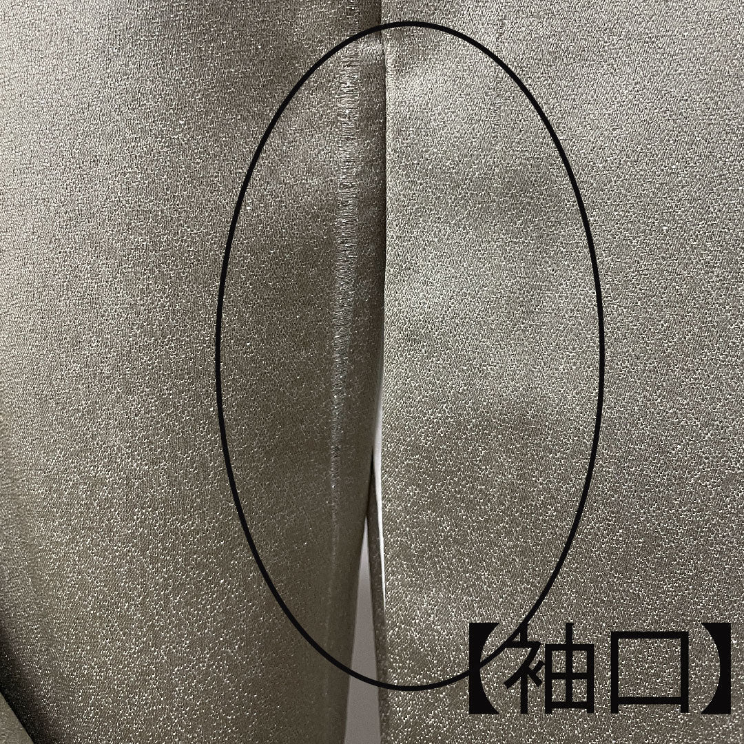 訪問着 正絹 袷 身丈162.5cm 裄丈67cm 砂色 銀通し MIKUMOコレクション 手描き ろうけつ染め 抽象模様 Aランク グレー系 1112003363422