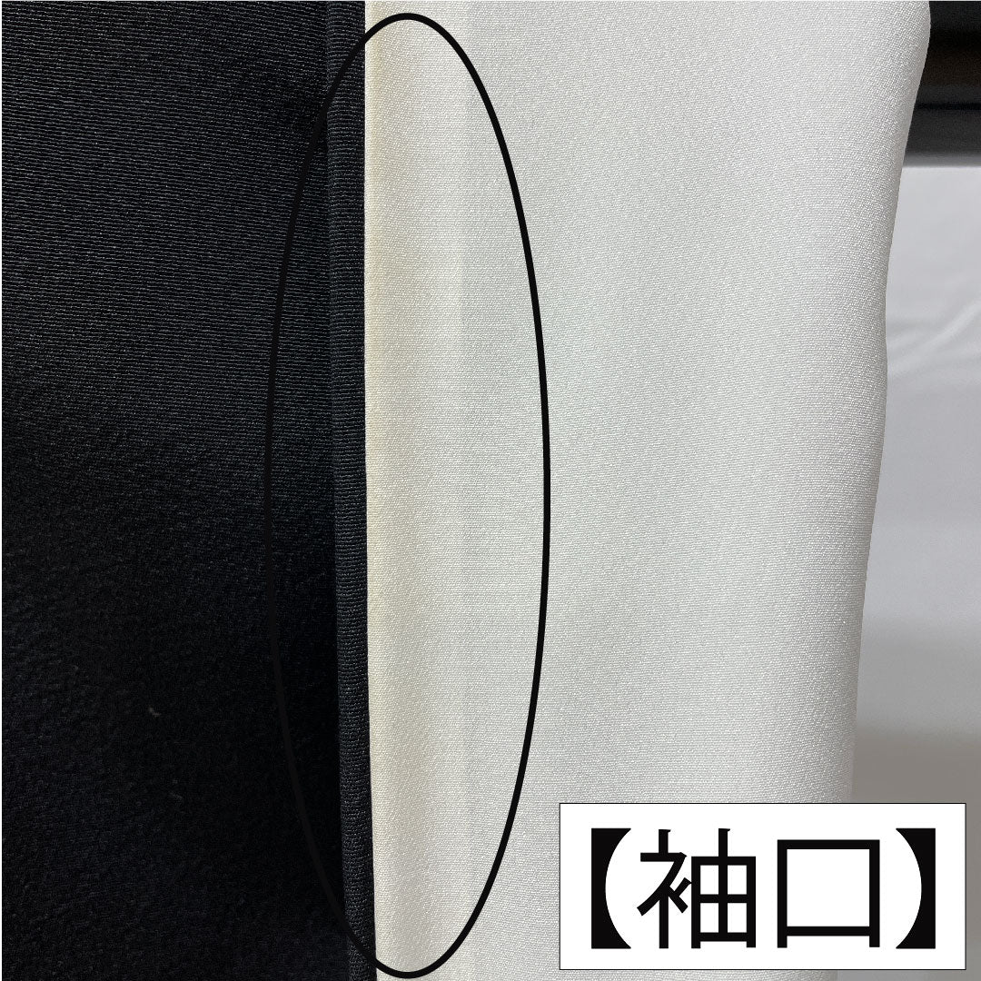 Black formal kimono, pure silk, length 162cm, sleeve length 68cm, lined, Kyoto yuzen, split pattern, phoenix, five crests, five-three paulownia, A rank, black, 1111001733410