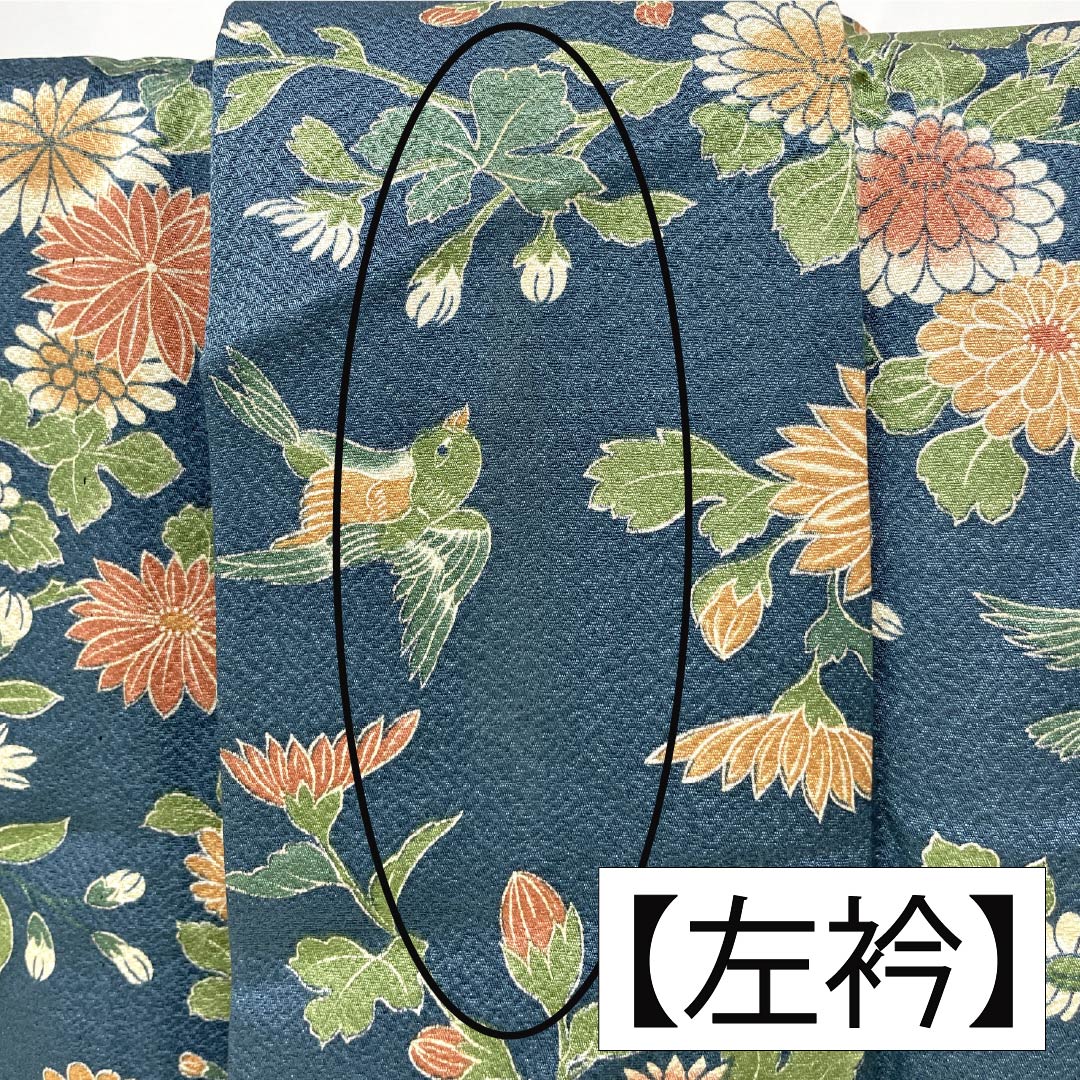 リサイクル着物】小紋 ポリエステル Aランク 身丈155.5cm 裄丈62cm 単