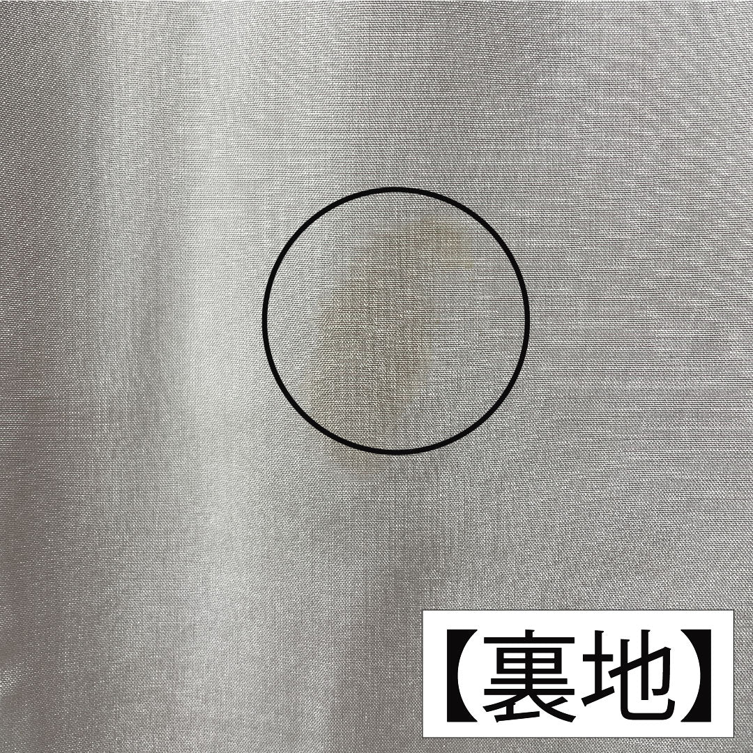 色無地 正絹 身丈156cm 裄丈63.5cm 肌色（はだいろ） 綸子 一つ紋 陰揚羽蝶 袷 Sランク 橙系 1114001902326