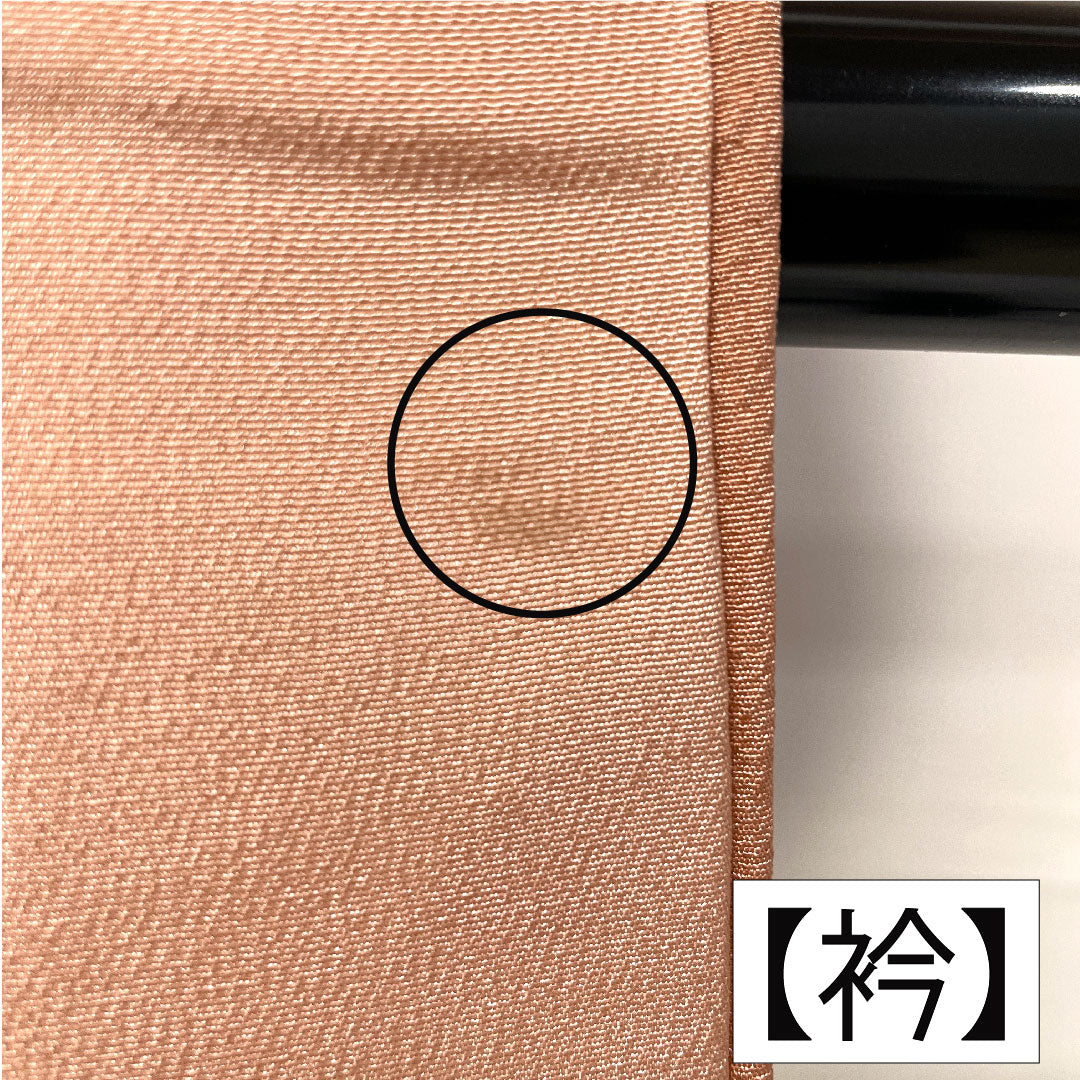 色留袖 正絹 身丈155cm 裄丈62.5cm 袷 東雲色（しののめいろ） 蘇州刺繡 吉祥文様 一つ紋 丸に違い鷹の羽 Bランク ピンク系 1111001694313