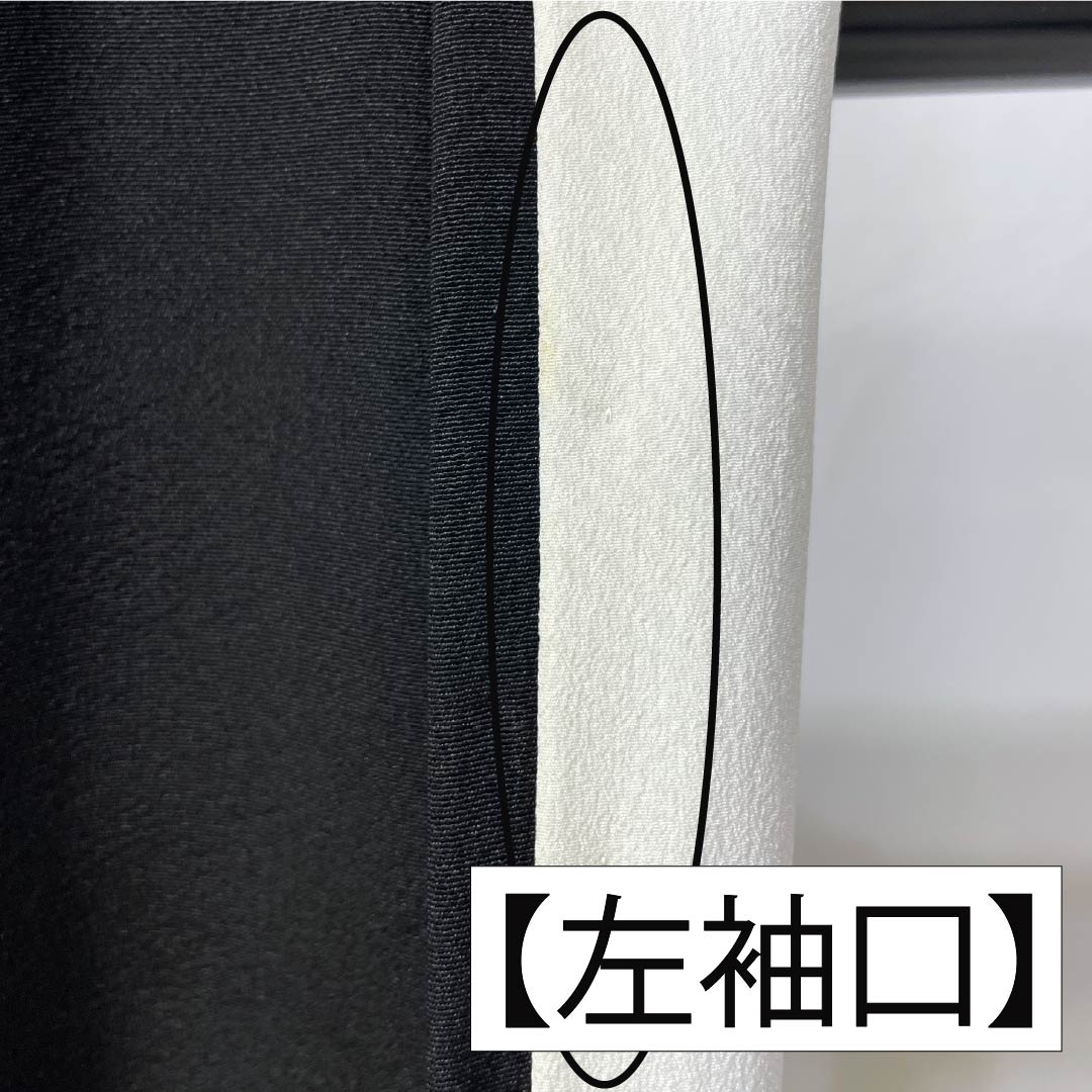 黒留袖 正絹 Bランク 身丈157cm 裄丈64.5cm 袷 五つ紋 五三桐 鶴 松 流水 五つ紋 黒系 1111001914310
