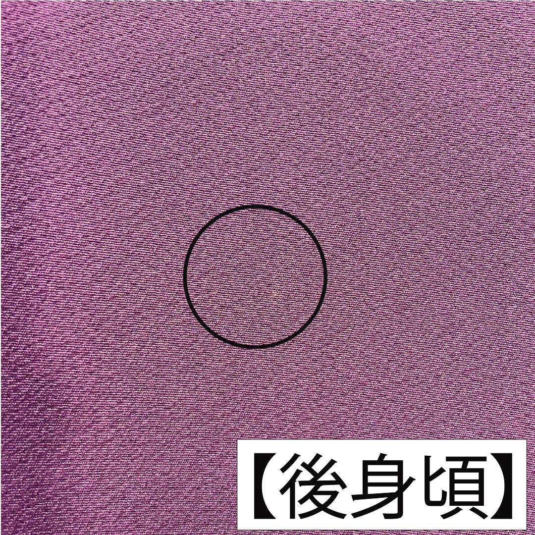 色無地 正絹 身丈158.5cm 裄丈66cm 古代紫色（こだいむらさきいろ） 素無地 一つ紋 丸の内に二ツ引き 袷 Aランク 紫系 1114001723320