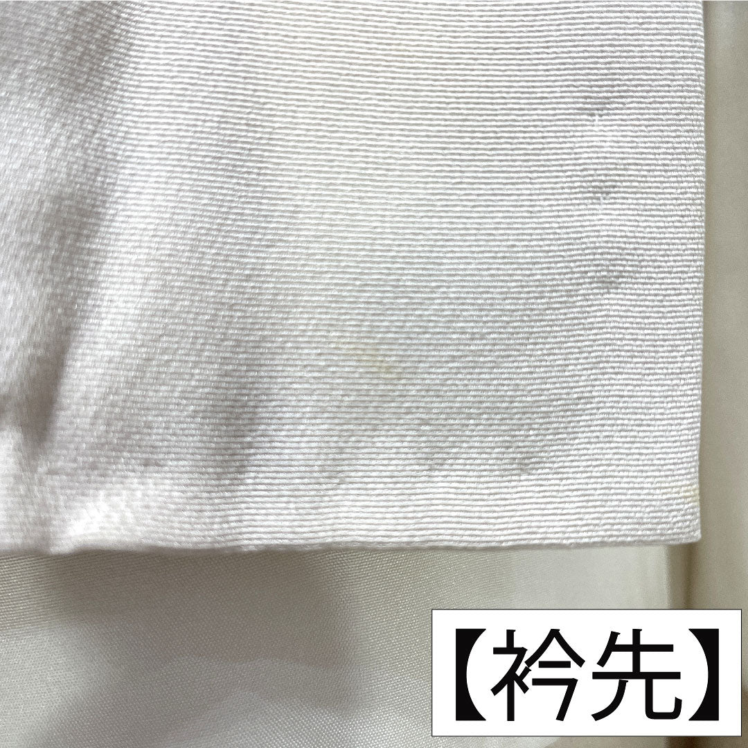 訪問着 正絹 袷 身丈167.5cm 裄丈66.5cm 生成り色（きなりいろ） 京友禅 吉祥文様 付下げ Aランク グレー系 1112005703522