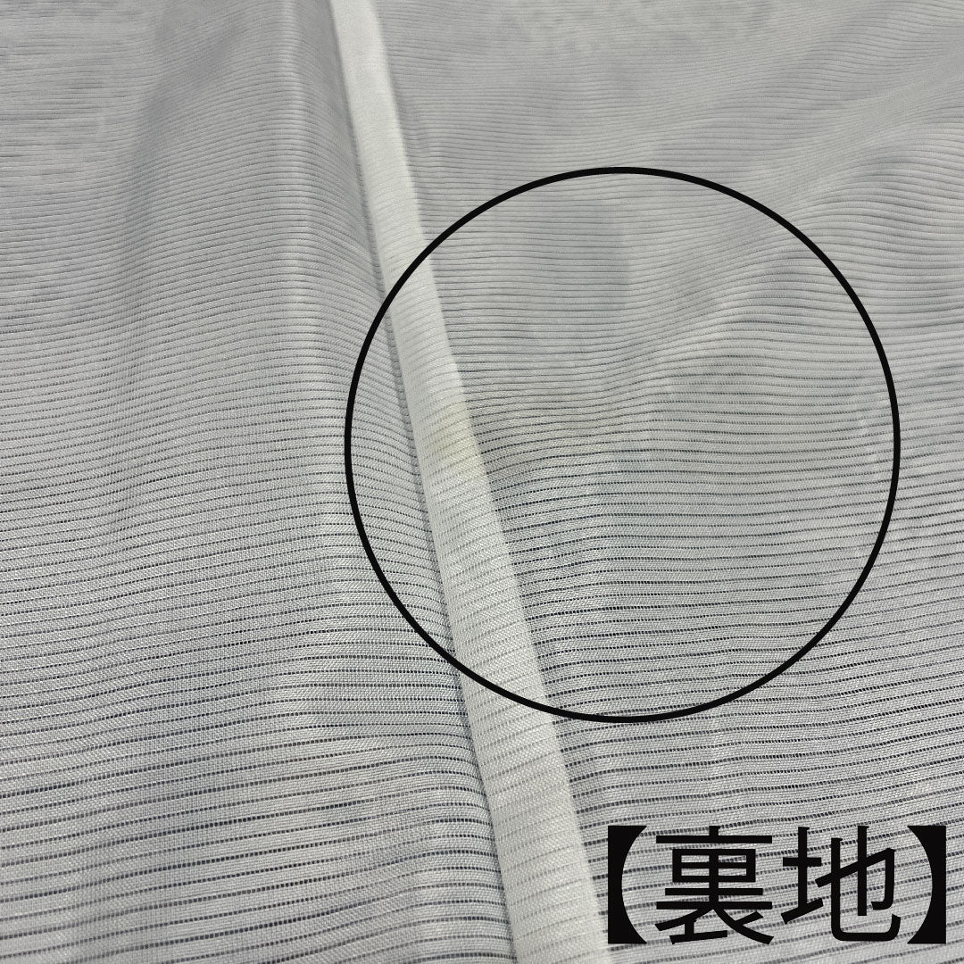 夏物 ポリエステル 小紋 身丈155.5cm 裄丈61.5cm 洗える着物 江戸小紋 型染 しつけ糸付き 絽 Aランク グレー系 1132000453322