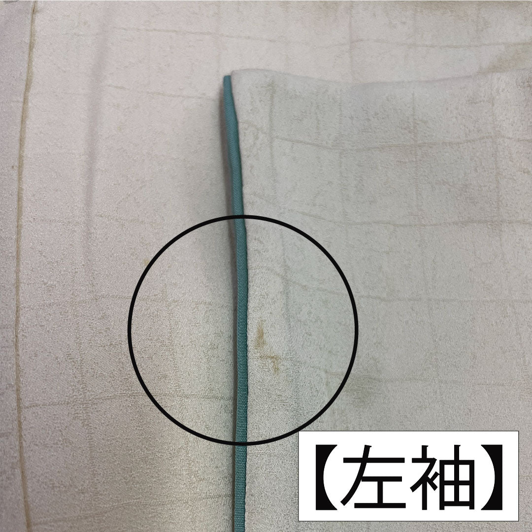 Homongi, pure silk, lined, length 158cm, sleeve length 62.5cm, Neriiro, Kyoto Yuzen, floral pattern, A rank, cream color, 1112004253315