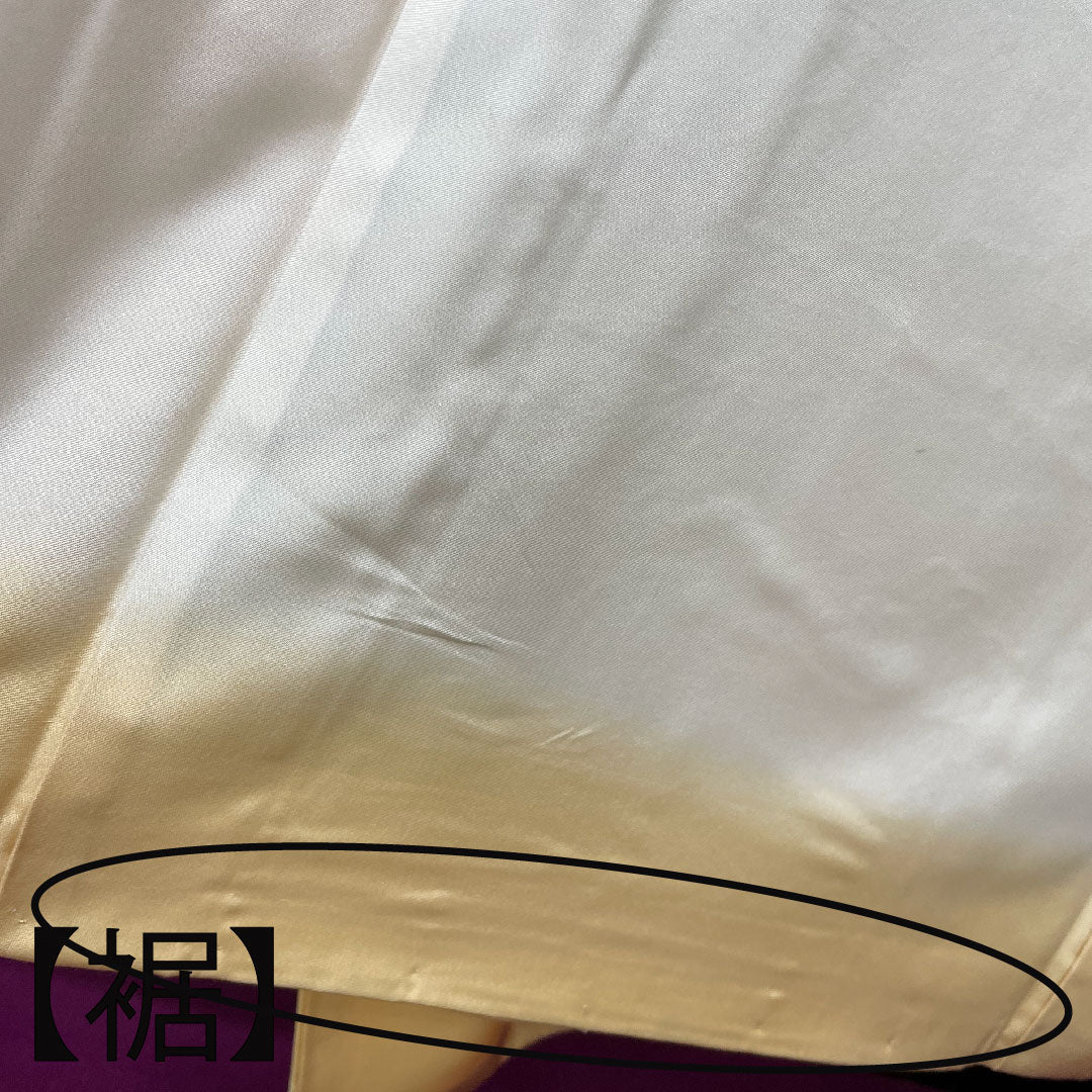 小紋 正絹 身丈153.5cm 裄丈63cm 袷 ボカシ染 花模様 Sランク グラデーション系 1115004032299