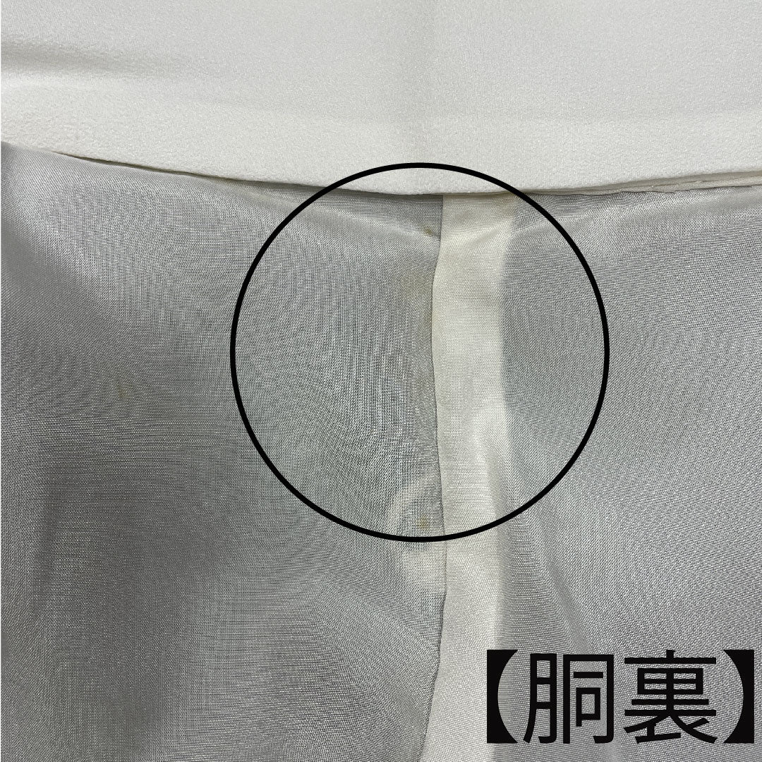 黒留袖 身丈156cm 裄丈60.5cm 袷 京友禅 鶴 糸輪に覗き梅鉢 正絹 Aランク 五つ紋 黒系 1111000723310