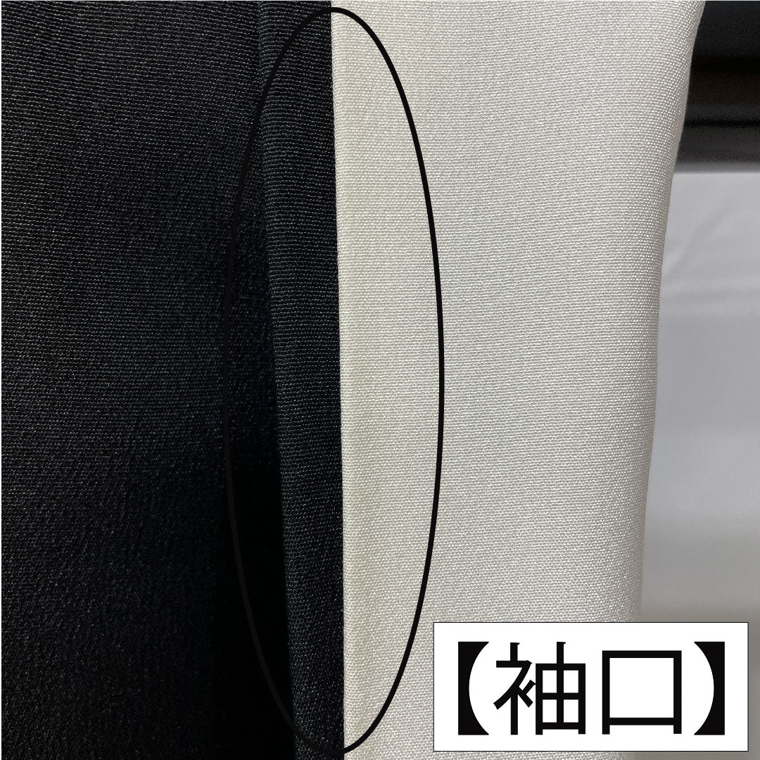 Black formal kimono, pure silk, length 156cm, sleeve length 65cm, lined, Kyoto Yuzen, crane, auspicious motif, five crests, ivy, A rank, black, 1111001753310