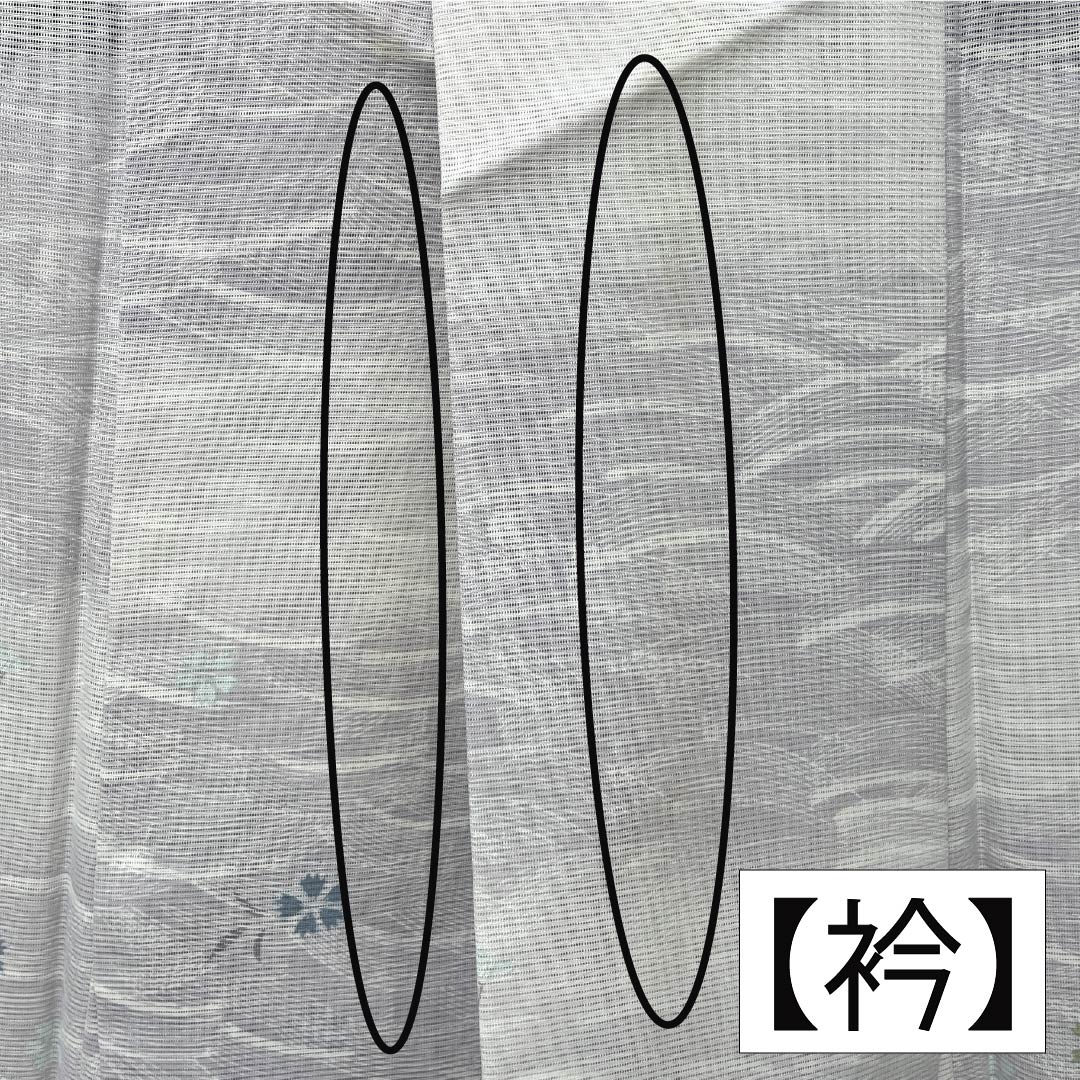 夏物 ポリエステル 小紋 身丈160cm 裄丈65cm 霞色（かすみいろ） 撫子 波 洗える着物 絽 Bランク グラデーション系 1132002454499