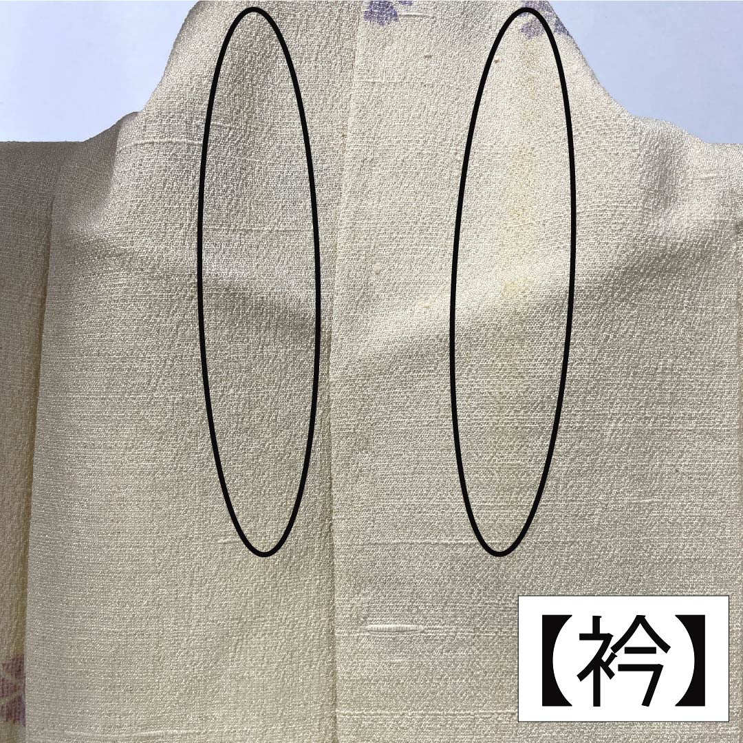 小紋 正絹 Aランク 身丈154.5cm 裄丈63.5cm 袷 薄卵色（うすたまごいろ） 花 紬地 パールトーン加工 クリーム系 1115006913215