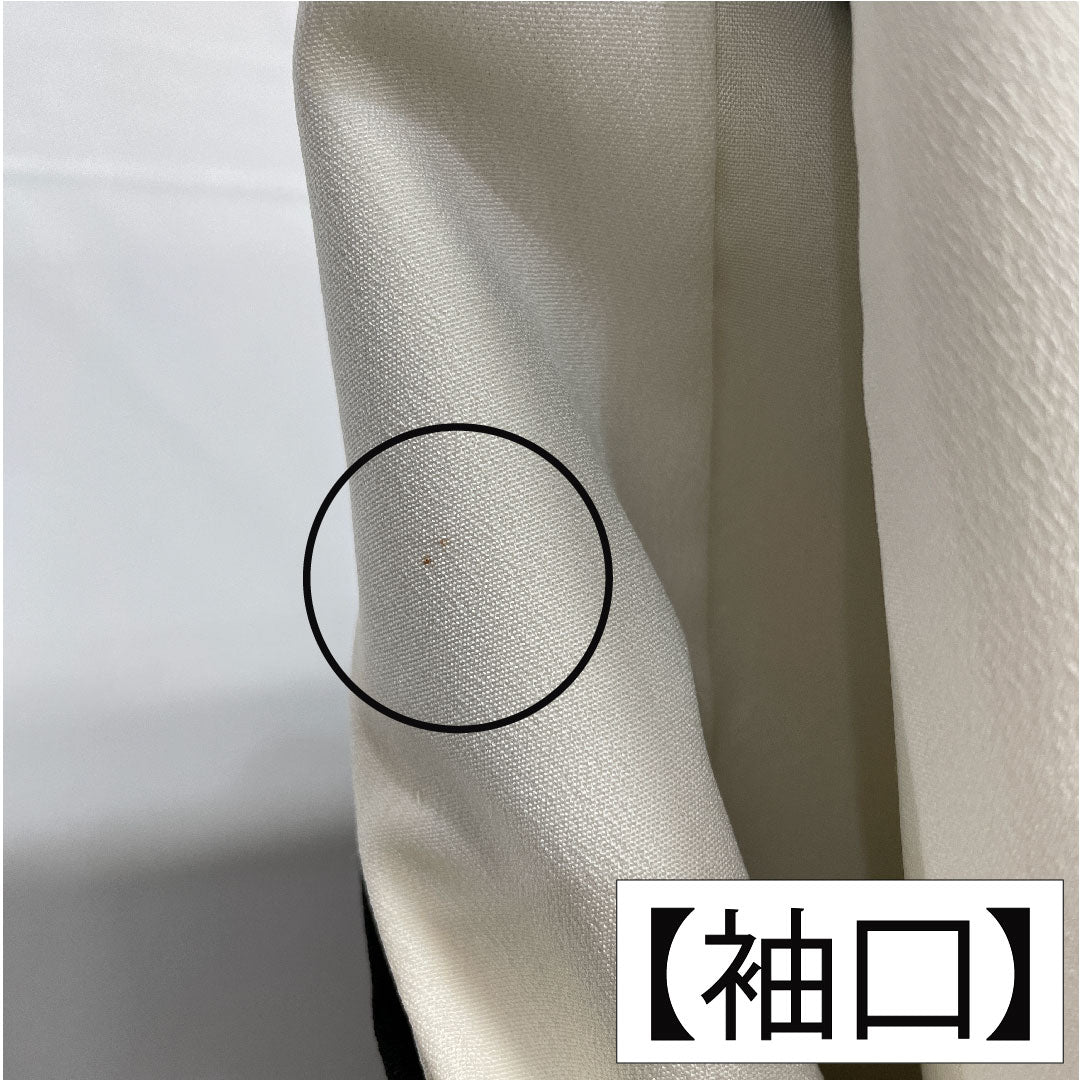 Black formal kimono, pure silk, length 169cm, sleeve length 67.5cm, lined, Kyoto Yuzen, auspicious pattern, five crests, five-three paulownia, A rank, black, 1111001473510
